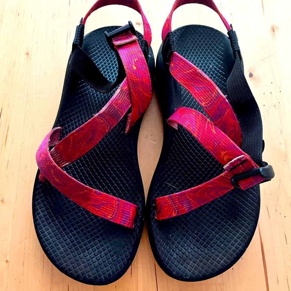 Chaco Women's Sandals - Dark Pink and Black